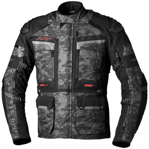 RST RST Pro Series Adventure-X CE Mens Textile Jacket Grey Camo